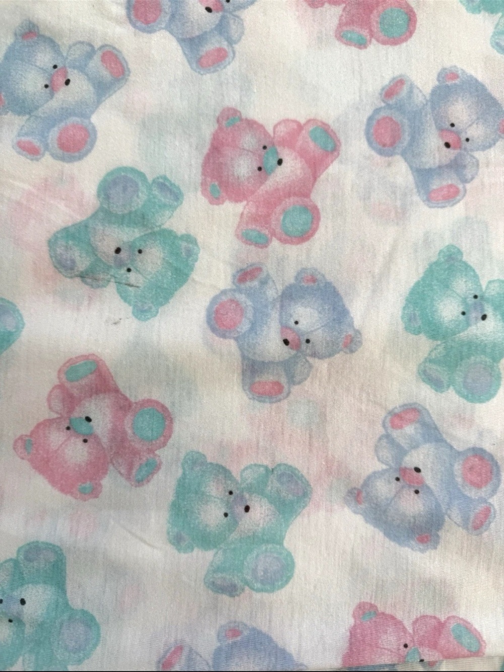Vintage Baby Teddy Bears Stretch Knit Fabric 2 Yards L X 57” W Wide Width